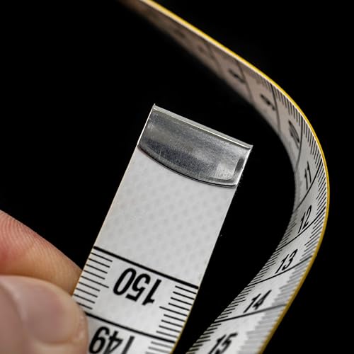 Schneidermaßband, 1 Stück, 2 in 1 Maßband mit CM und Zoll Skalierung, universal Massband mit 150 cm Gesamtlänge, Ausmessung von Kleidung, Körper-Fett, Rollmaßband, Messband, aus Glasfieber Kunststoff