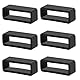 Mozeat Lens 6 Stück Uhrenarmband Schlaufe 24 mm Silikon Uhrenarmband Halter Schwarz Uhrenarmband Befestigungsringe Gummi Ersatz Uhrenarmband Keeper Unisex Uhrenarmband Zubehör