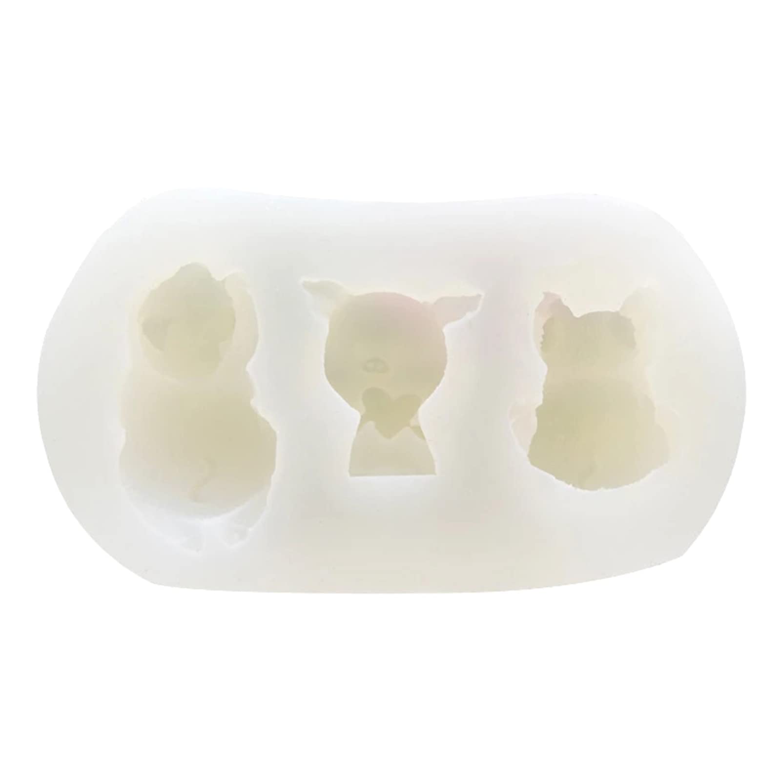 NEWFT 3D Cartoon Chocolate Silicone Mold Large Silicone Mold Baking Dessert Fondant Animal Mold for