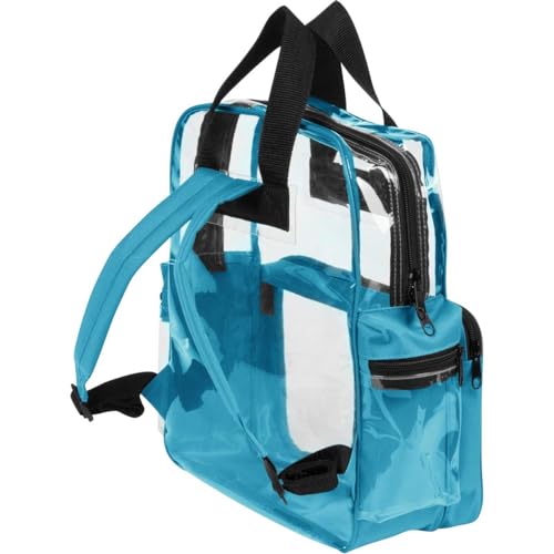 Clear Vinyl Backpack (Teal (Medium))3