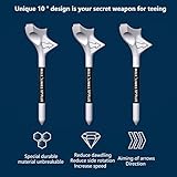 Hiborth Golf Tees, 10Pcs Plastic Golf Tees Decrease Friction 10 Degrees Golf Balls Tees Professional Unbreakable Golf Tees Increase Distance Compact Golf Supplies for Golfer Golf Accessories for Men - Image 5