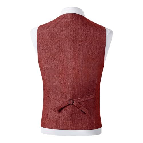 Mens Classic Suit Vest Casual Business Waistcoat Double-Breasted Slim Fit Waistcoat for Wedding Groomsmen Blazer Vest3