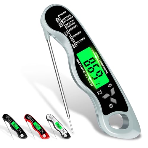 Image of Meat Thermometer Digital,IP67 Waterproof Cooking Thermometer with Backlight, Calibration & Hold Function,Food Thermometer for Cooking,Outdoor Grilling