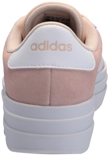 Image of adidas Womens Vl Court Bold Lace Up Sneakers Shoes Casual - Pink