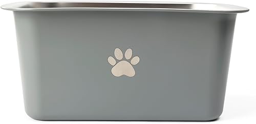 Miniatura 8 de Cuencos de agua antideslizantes de acero inoxidable para perros grandes, de 2.5 galones, 40 tazas, cuencos de metal para perros de raza extragrande,