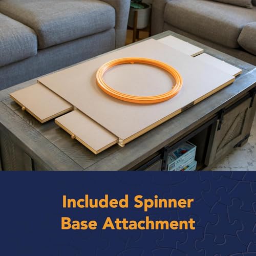 Bits and Pieces Rotating Puzzle Board with Drawers, Jigsaw Puzzle Board 1000 Pieces, 22 Inch x 30 Inch Spinning Wooden Tray Table with 4 Organizing Piece Sorting Trays, Portable, Storage for Puzzles by Bits and Pieces - Image 7