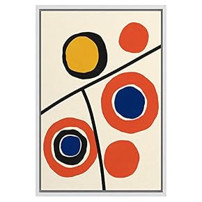 SIGNWIN Framed Canvas Wall Art Colorful Geometry Painting...