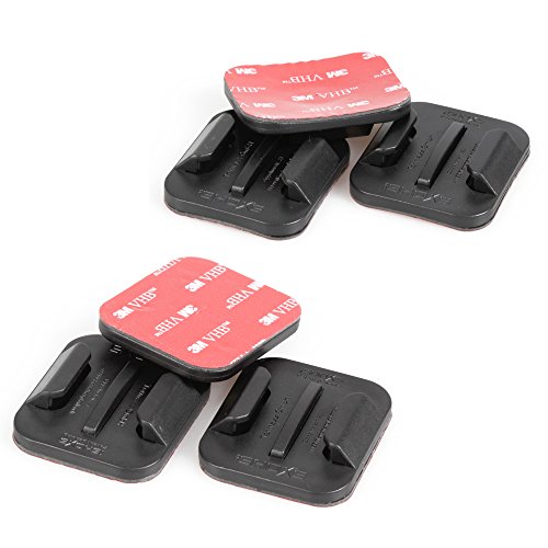 Klebepad Set mit 3M Klebeband für Sport und Action-Cams, enthält je 3 gerade und Gebogene Klebehalter