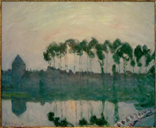 Oeuvre Dimpression Wall Art de Prestige Coucher de soleil Sisley Toile Déco Salon 60x90cm