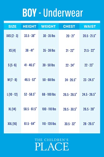 The Children's Place Boys' Buffalo Plaid Boxer Briefs 5-Pack, Black, X-Small #TOP1