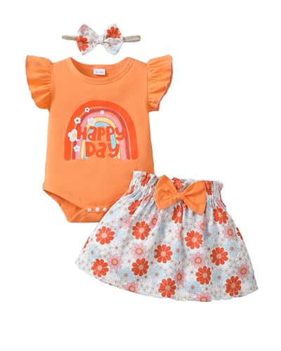 Image of SUNNY PIGGY Baby Girl Clothes Newborn Dress Infant Romper Summer Outfit Cute Toddler Clothing Skirt Set