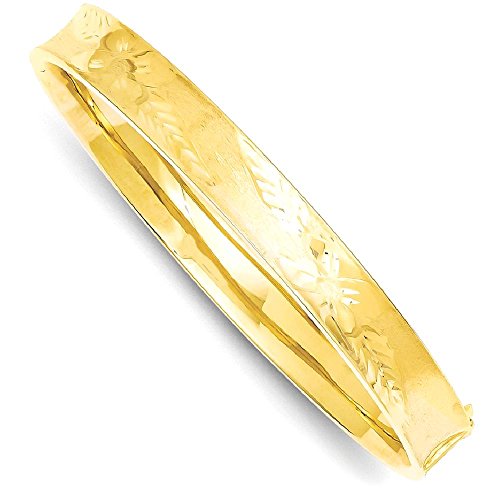 14k Yellow Gold 7.90mm Concave Hinged Bangle Bracelet Cuff Expandable Stackable 7 Inch Fine Jewelry For Women Gifts For Her 14k Yellow Gold 7.90mm Concave Hinged Bangle Bracelet Cuff Expandable Stackable 7 Inch Fine Jewelry For Women Gifts For Her - Image 9