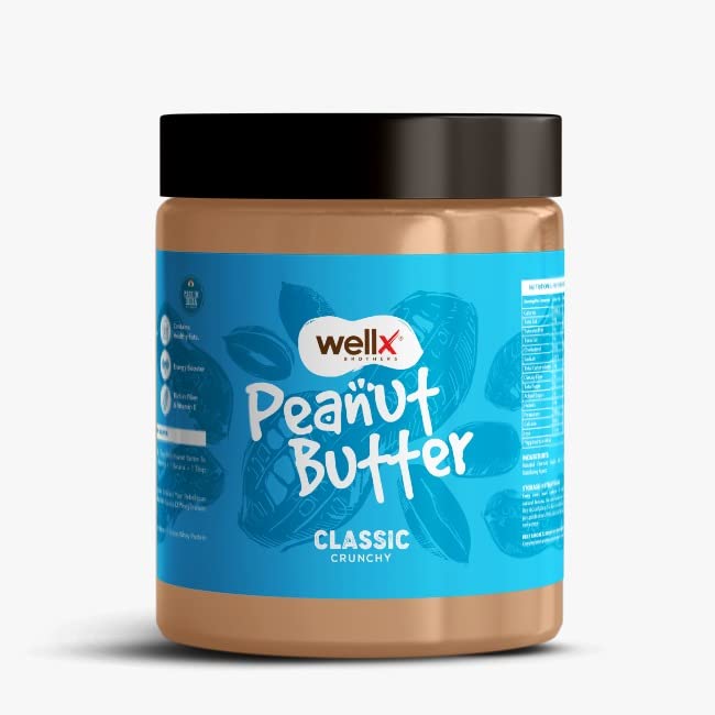 WellX Classic Peanut Butter Crunchy with PlantBased Roasted Peanuts