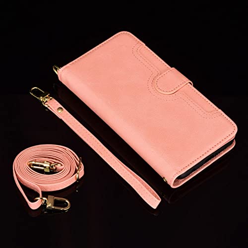 Coque Galaxy Z Fold 4 en cuir avec bandoulière pour garder les mains libres en voyage