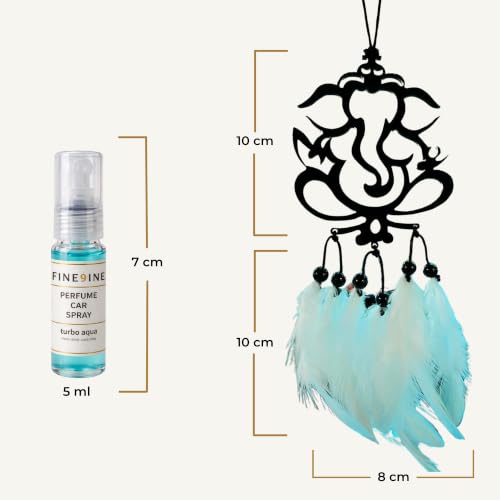 Image of Ganesha Car Hanging Dream Catcher with Free 5 ml Car Perfume Spray