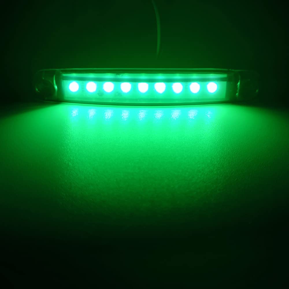 Luz indicadora de marcador lateral LED 9 SMD trasera delantera Señal de freno Luz de advertencia 12-24V para Auto Camper Van Bus Camión Caravana Remolque Blanco Amarillo Rojo Azul Verde Paquete de 30