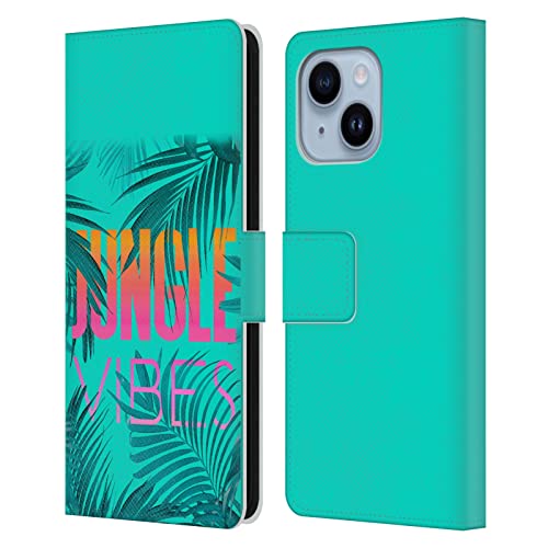 Étui portefeuille en cuir LebensArt Jungle Vibes pour Apple iPhone 14 Plus