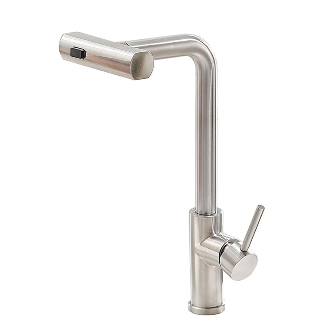 Brushed Nickel Kitchen Faucet with PullDown Sprayer Swivel Mixer Tap Modern Design Easy Installation Stylish Sink Fixture for Home & Kitchen Upgrade