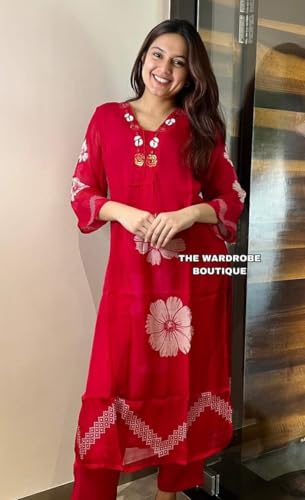 Image of Jatsy Women Pure Cotton Kurta Pant Dupatta Set | Salwar Suit Set For Girls And Women's