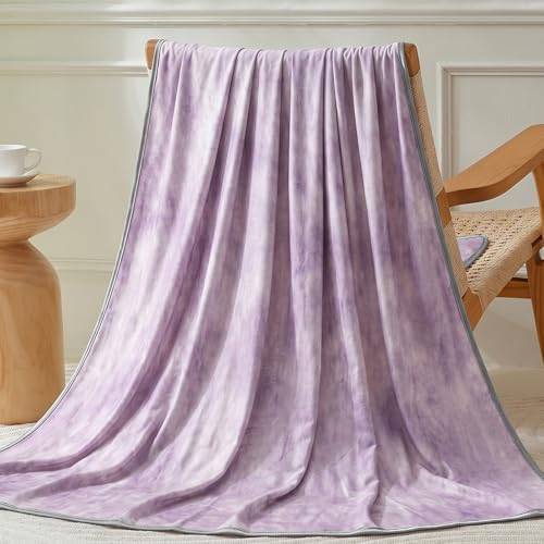 Image of Guohaoi Cooling Throw Blanket for Hot Sleepers, Twin Size 90''x108'' Lightweight Breathable Summer Bed Blanket for Couch, Arc-Chill Q-Max >0.5 Cool Fiber, Lightweight Blanket Light Purple