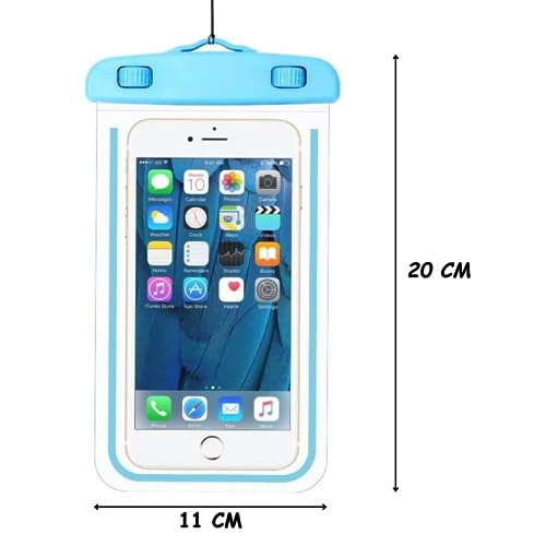 Image of Nylon Mobile Cover Waterproof Pouch Mobile Cases Transparent Phone Case Underwater Cover Sealed Cellphone Pouch for All Mobiles up to 6.5 inches
