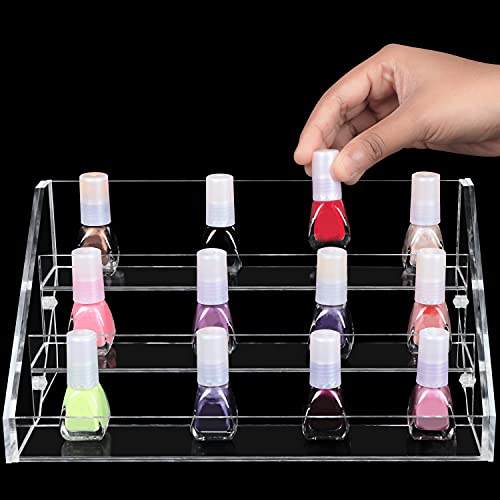 Kurtzy 3-Stufige Nagellack Aufbewahrung Regal Organizer - Acryl Box L23,5x B12,5x H11,5cm Hält bis zu 30 Standard-Größen… – Bild 4