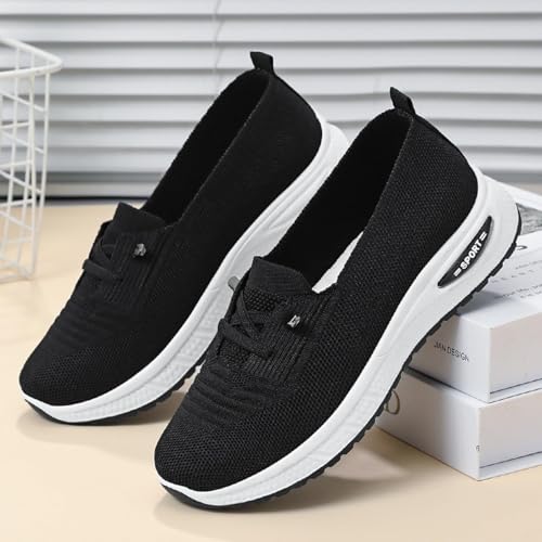 Orthopedic Shoes for Women,Women's Soft Sole Mesh Comfort Orthopedic Sneakers with Arch Support 2025 Comfortable Slip On Wide Diabetic Footwear Wide Width Summer Lightweight Mesh Knit Nurse Sneaker4