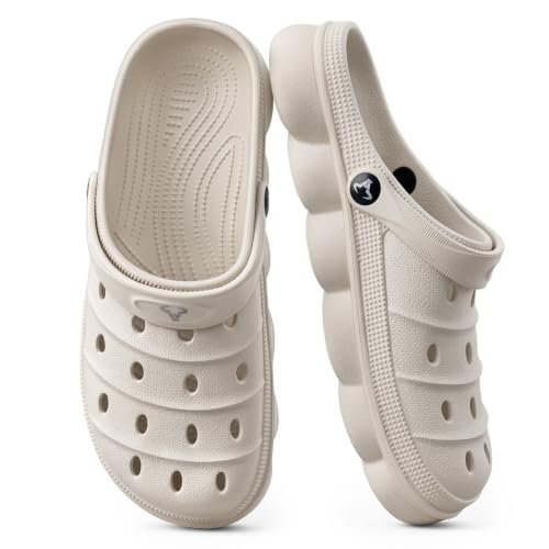 Image of KEMISANT Cushioned Clogs Mules for Men Garden Beach Water Fun-Lightweight | EVA Cushioned Footbed| Arch Support | Slip-resistant | Unisex