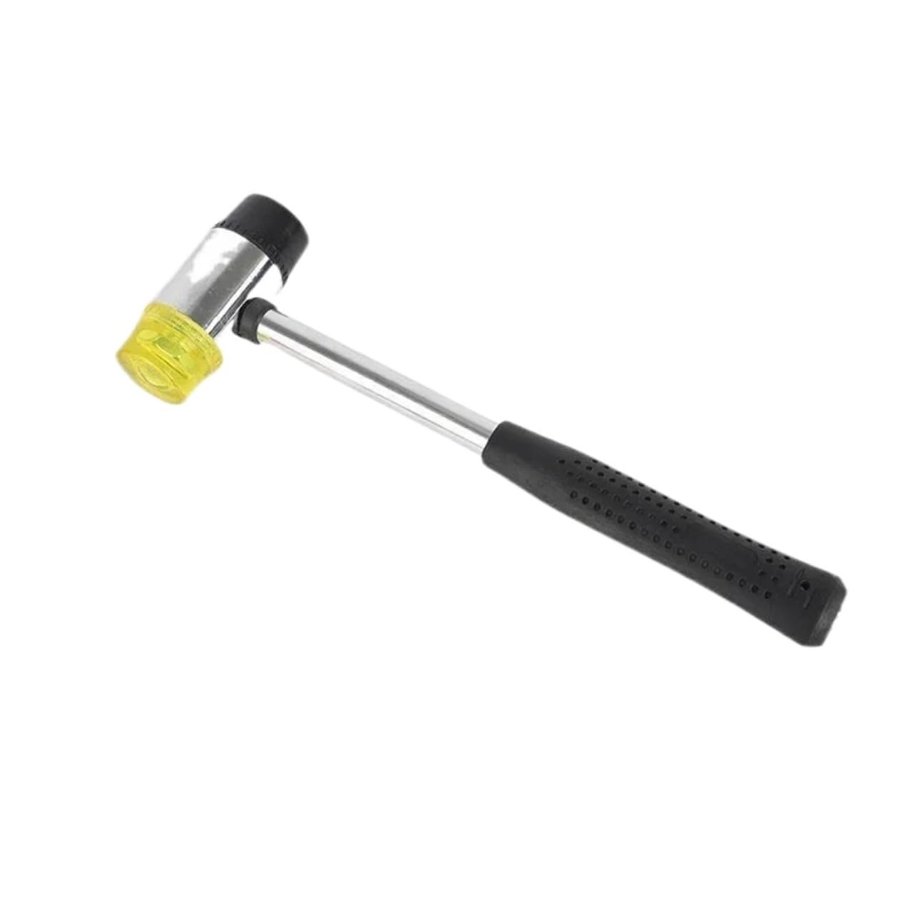 2 pezzi martello morbido al tatto a doppia faccia in pelle strumento fai da te con impugnatura rivestita in plastica nera e in gomma a testa Per Campeggio e Piastrellista