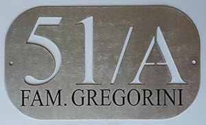 Guizzo Creart Edelstahl Hausnummernschild 18,5x11,5 cm