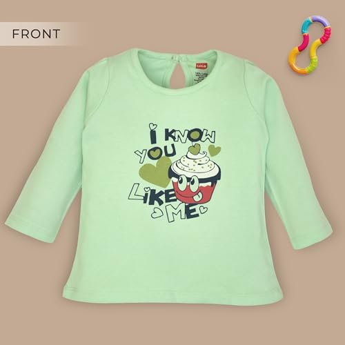 Image of LuvLap Baby Girls 100% Cotton Full Sleeve Girls Top, Pack of 02