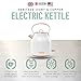 Haden Heritage 1.7 Liter Stainless Steel Electric Kettle, Hot Water Kettle with 360-Degree Base and Auto Shutoff, Ivory & Copper