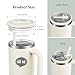 2 Pack 40 oz Tumbler Flip Straw Lid Replacement fit for Stanley Quencher, Spill Proof Tumbler Cover for Stanley Cup (white rose)
