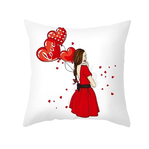 Chenlane Silk Couch Pillow Covers Comfy Cushion Neutral Sale Valentine'S Day, With Zipper Kids Sofa Decorative 50x50 cm, 1Pcs