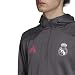 Adidas Real Madrid Temporada 2020/21 Chaqueta con Capucha Oficial, Unisex, Gris, L