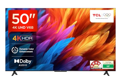 Image of TCL 126 cm (50 inches) Metallic Bezel-Less Series 4K Ultra HD Smart LED Google TV 50V6B (Black)