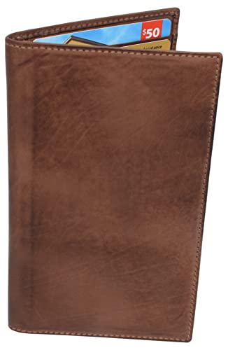RFID Blocking Bifold Genuine Leather Credit Card ID Holder Long Wallet (59S Brown)4