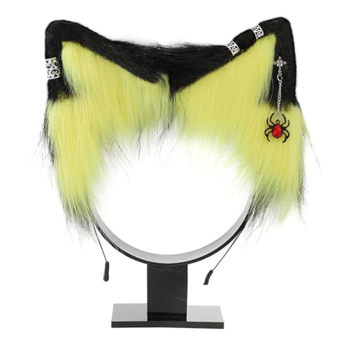 Diadema elástica con orejas de gato cómoda que no aprieta para disfraces de cosplay unisex