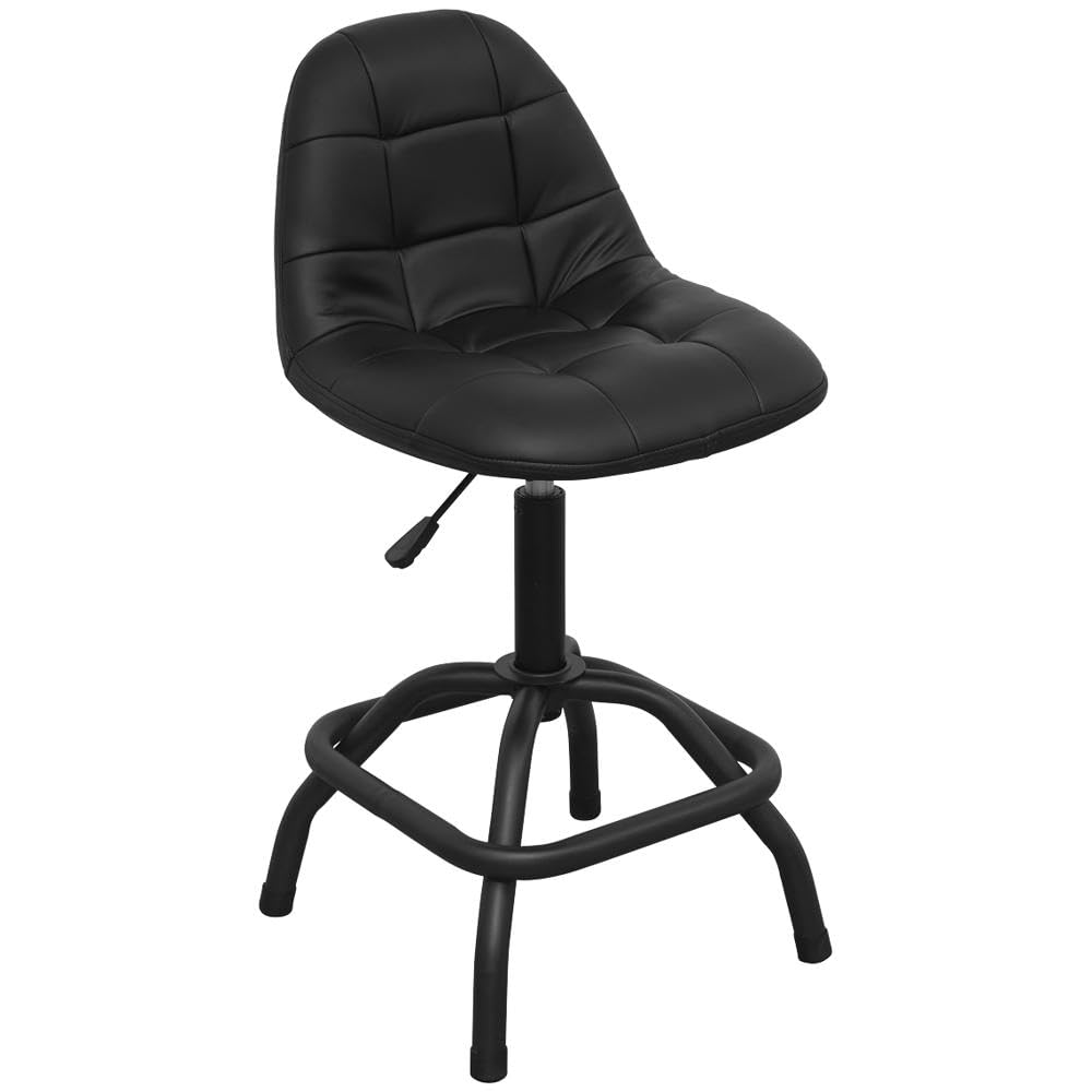 Sealey SCR01B Workshop Stool Pneumatic + Adjustable Height Swivel ...