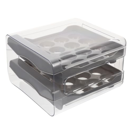 Conserve fraîcheur et sécurité : tiroir à œufs en plastique avec boîte de rangement double couche