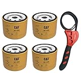 Caterpillar 267-2528 Engine Oil Filter w/IHD Strap Wrench Bundle (4)