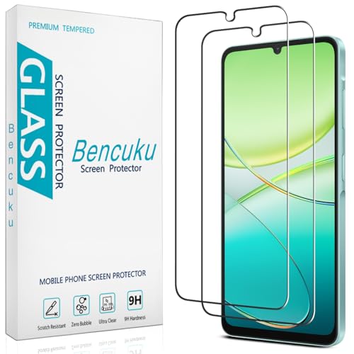 Bencuku (2 Pack) Designed for Samsung Galaxy A06 Tempered Glass Screen Protector, Anti Scratch, Bubble Free