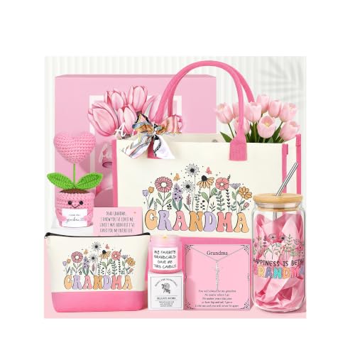 Product Image of the Grandma Gifts, Christmas Birthday Gifts for Grandma Basket Set of 7