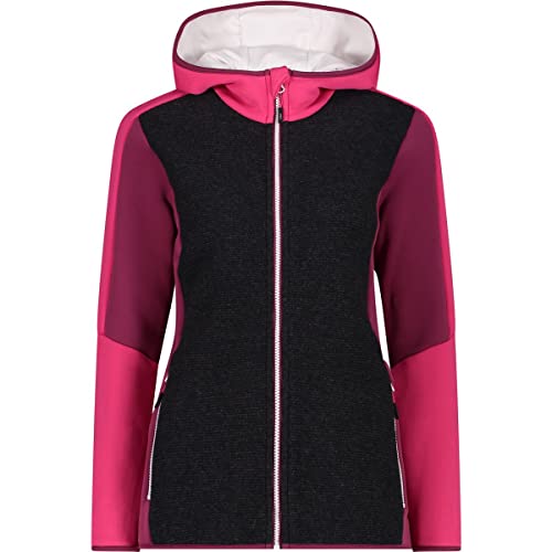 CMP - Woman Jacket Fix Hood, Woman, Fucsia, 40