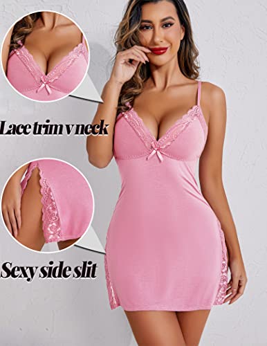 Image of Avidlove Women's Lingerie Sexy Nightwear Spaghetti Strap Nightgown Babydoll Chemise