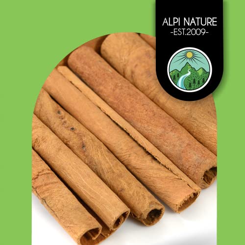 Alpi Nature Cinnamon Sticks 250g 8.8 oz, Cassia Bark Quills 60mm, Approx. 75-77 Sticks per Bag