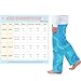 EtherSpher Fashion Abstract Line Art Blue Wave Sleep Pants Flannel Pj Pants Loose-fit Loungewear Size 14