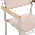 Beliani Gartenmöbel-Set Grosseto Grau & Beige