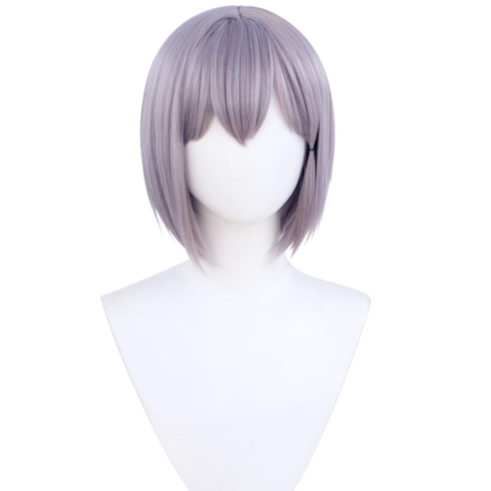 Shqncoh Anime Vocalist Lyricist Takamatsu Tomori Wig Ash Brown Short Straight Party Hair Halloween Cosplay Props Accessory