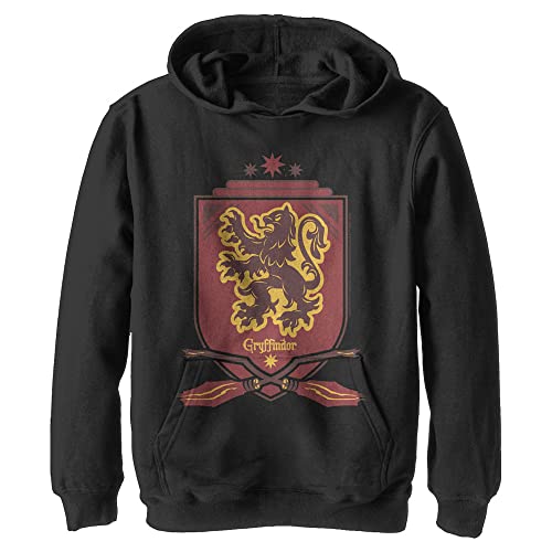 Image of Harry Potter Gryffindor Shield Deathly Hallows Childrens Hoodie, black, M